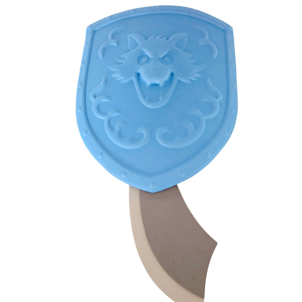 TOYI Foam Sword and Shield Set Kids Play‎ Wolf Pirate Costume Blue NWT